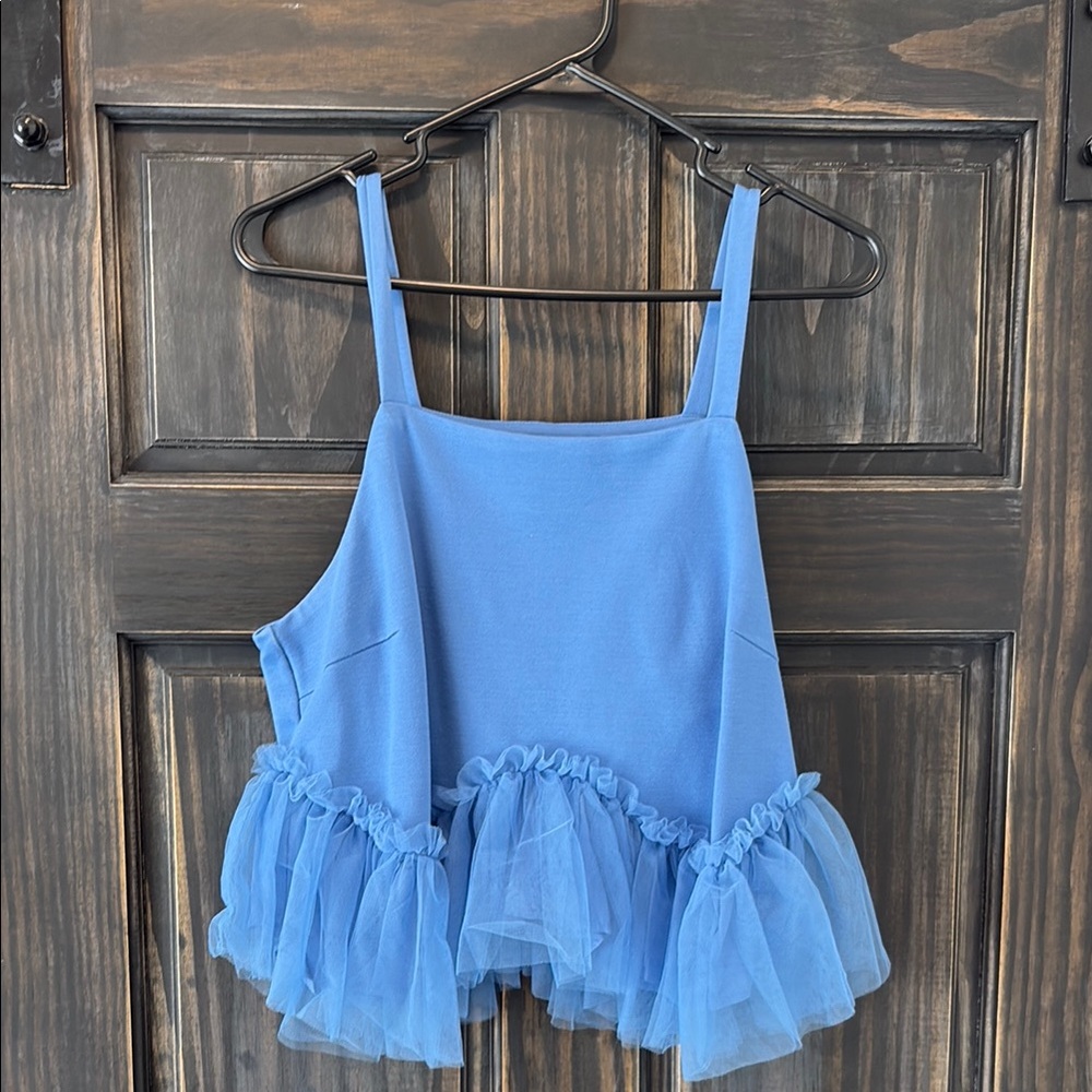 Anthropologie Sunday in Brooklyn Tulle-Hem Ponte Tank